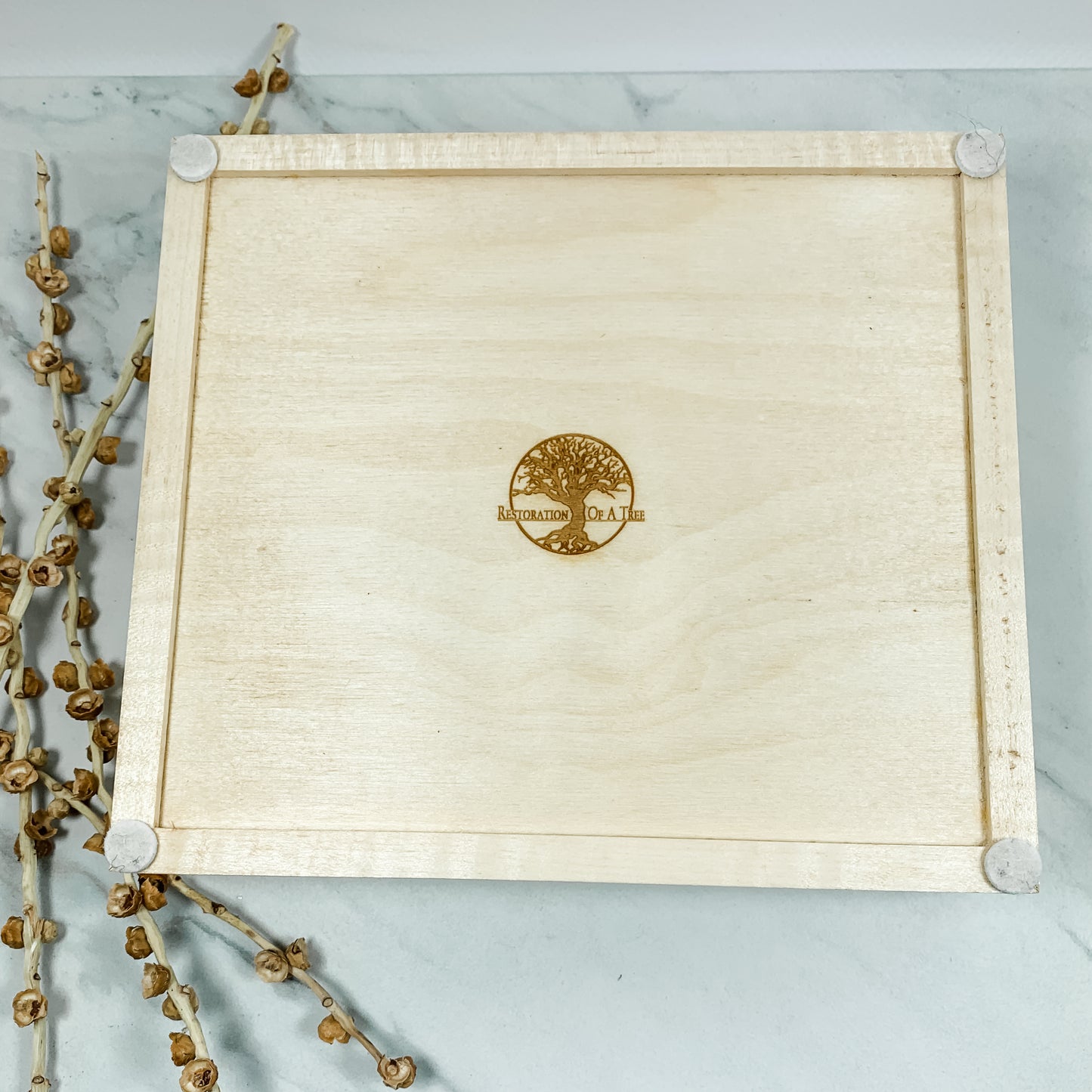 Green Resin, Red Mallee Burl, and Curly Maple Box with Insert Keepsake Box-7971