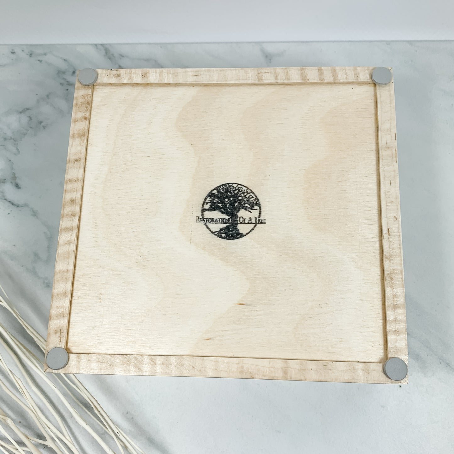 Redwood Burl and Curly Maple Box Keepsake Box-8058