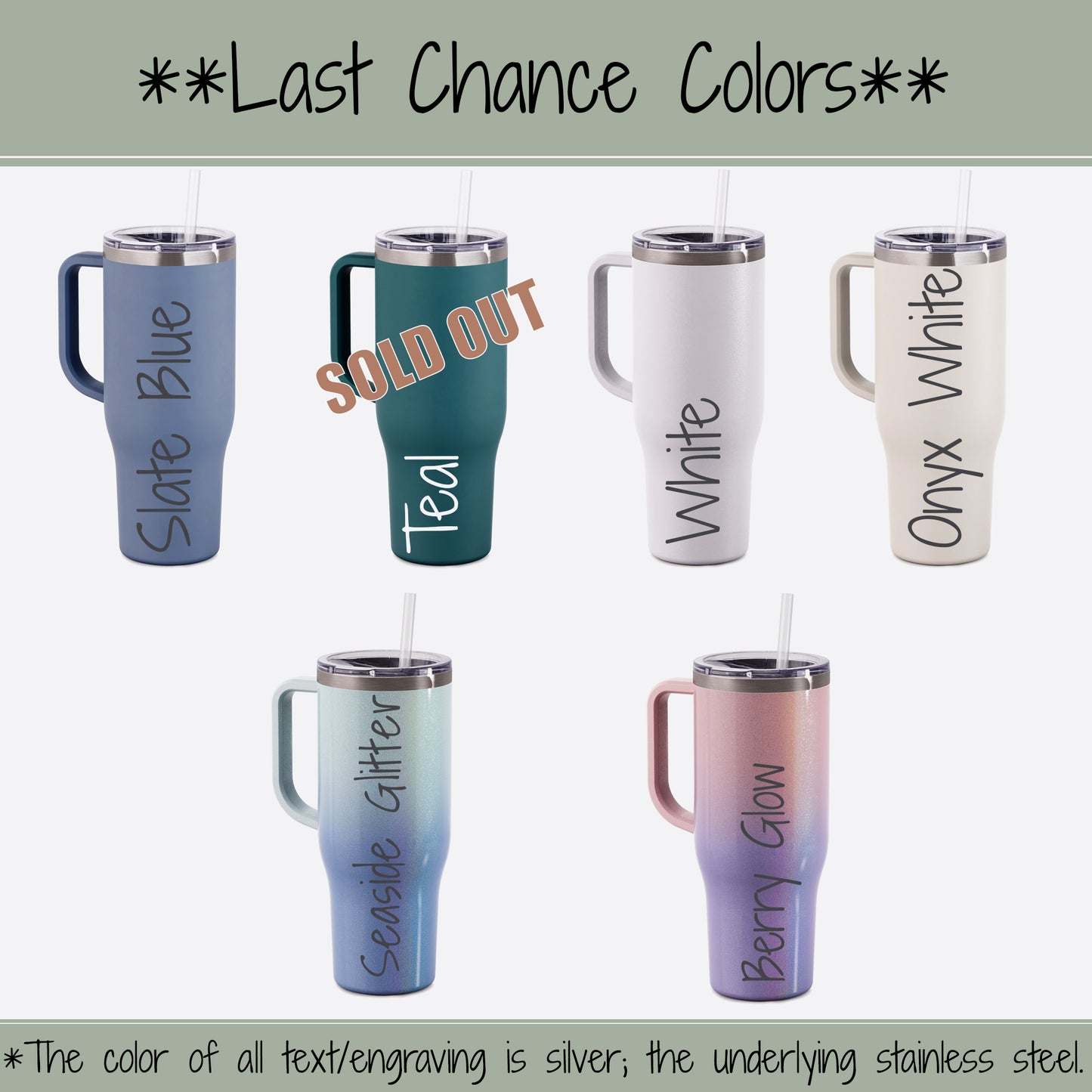 Monogram 40 oz. Charger-Laser Engraved Tumbler-Bridesmaid Gift-Large Insulated Tumbler