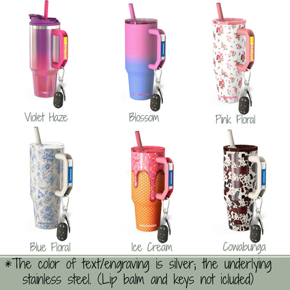 Frost Buddy Thicc Buddy 40 oz | Monogram Tumbler | Large Tumbler with Handle | Insulated Straw Mug | Mother's Day Gift | Bridesmaid Gift