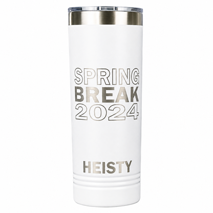 Vacation, Personalized Laser Engraved Skinny Tumbler, 22 oz.