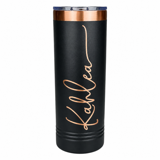 Personalized Laser Engraved Skinny Tumbler, 22 oz.
