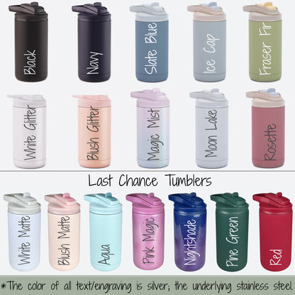 12 oz. Kid’s Tumbler-Sports Water Bottle-Personalized Kid's Cup