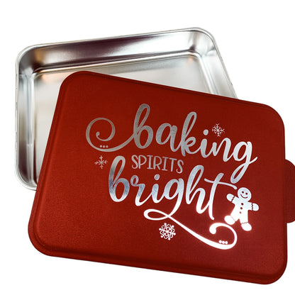 Cake Pan with Laser Engraved Lid-Baking Spirits Bright