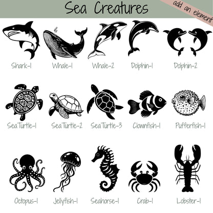 Tropical Tumbler-Ocean-Sea Creature-Beach Trip-Insulated Cup-Family-Girls Trip Tumblers-Vacation Tumbler-Laser Engraved Personalized Tumbler