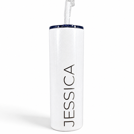 Laser Engraved Personalized Skinny Tumbler, 20 oz.