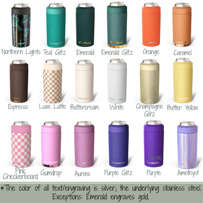 Frost Buddy Can Cooler w/ Logo-Personalized Laser Engraved Can Holder-Custom Stainless Steel Can Holder