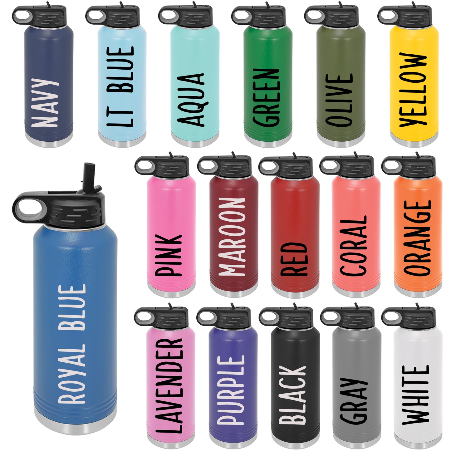 32 oz. Personalized Water Bottle-Laser Engraved Tumbler