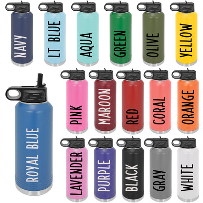 32 oz. Personalized Water Bottle-Laser Engraved Tumbler