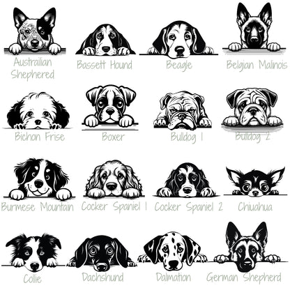 Frost Buddy Peeking Dog Lover Can Cooler-Laser Engraved Personalized Drink Holder