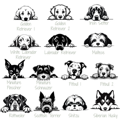 Frost Buddy Peeking Dog Lover Can Cooler-Laser Engraved Personalized Drink Holder