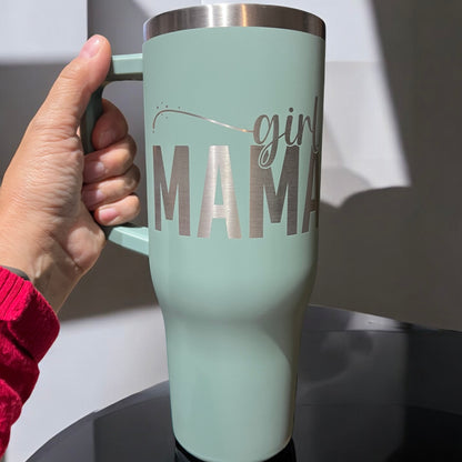 Personalized 40 oz. Charger-Laser Engraved Tumbler-Sliding Lid Tumbler-Bridesmaid Gift-Large Insulated Tumbler