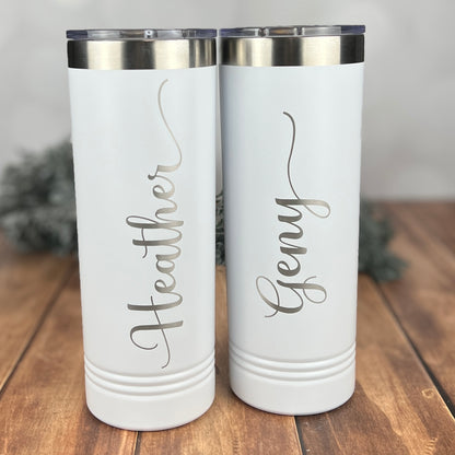 Personalized 22 oz. Insulated Polar Camel Skinny Tumbler-Engraved Tumbler-Personalized Tumbler-Wedding Party-Trip Tumbler