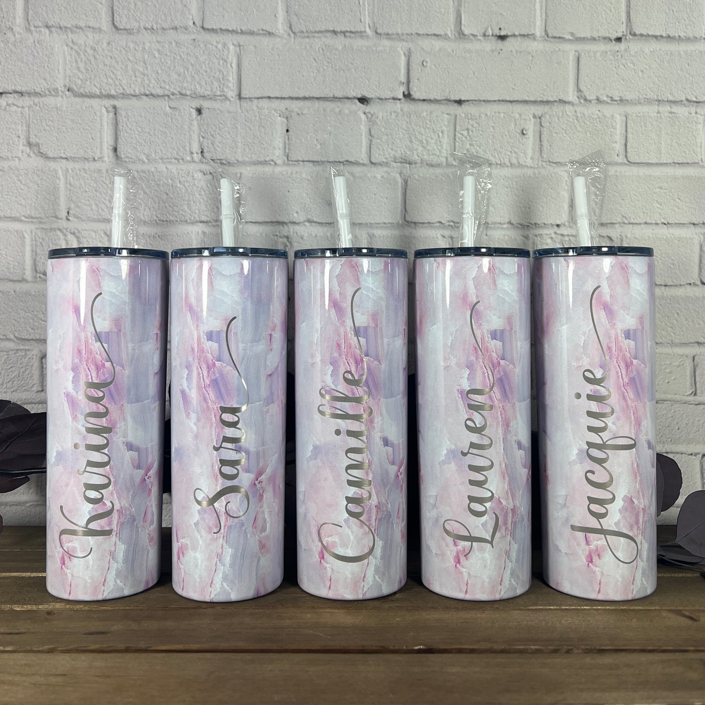 Personalized Laser Engraved Skinny Tumblers, 20 oz.