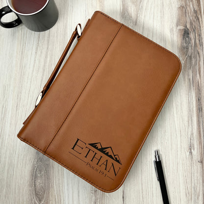 Bible Cover-Leatherette Book Cover-Personalized Gift for Christian-Pastor-Church Leader-Faith Based-Religious Gift