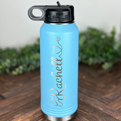 Nurse-Personalized 32 oz. Water Bottle-Laser Engraved-Gift for Nurse-Gift for Doctor-Stethoscope-Back To School-Custom Water Bottle