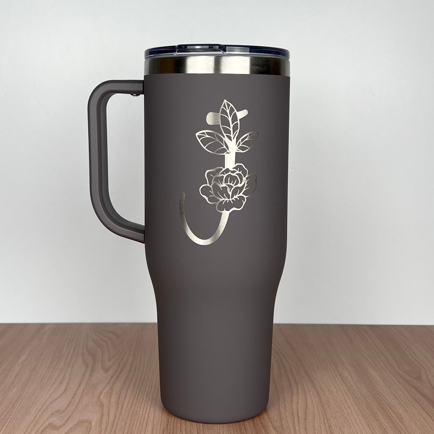 Monogram 40 oz. Charger-Laser Engraved Tumbler-Bridesmaid Gift-Large Insulated Tumbler