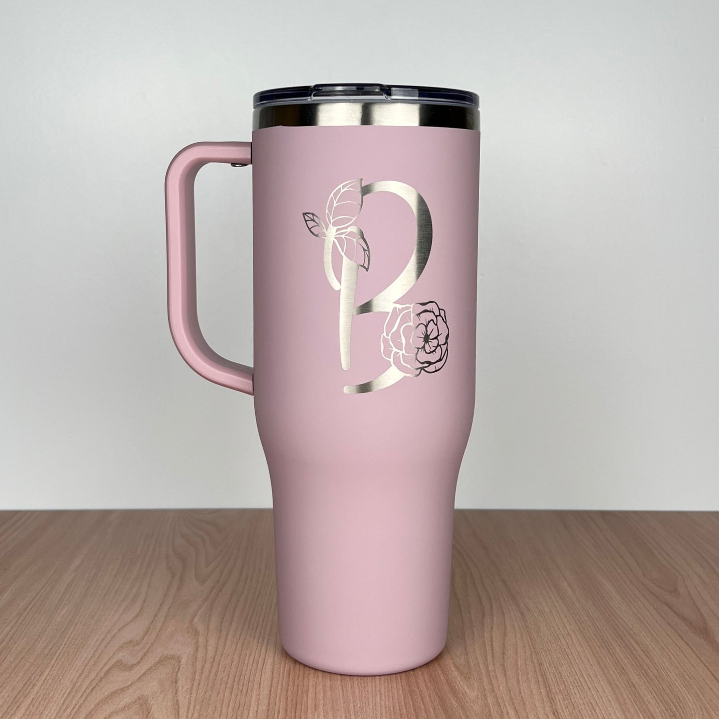Monogram 40 oz. Charger-Laser Engraved Tumbler-Bridesmaid Gift-Large Insulated Tumbler