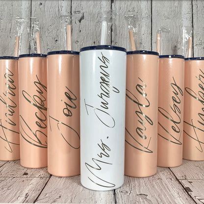 Personalized Laser Engraved Skinny Tumblers, 20 oz.