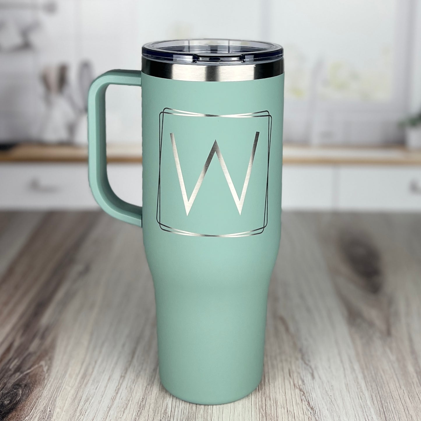 Monogram 40 oz. Charger-Laser Engraved Tumbler-Bridesmaid Gift-Large Insulated Tumbler