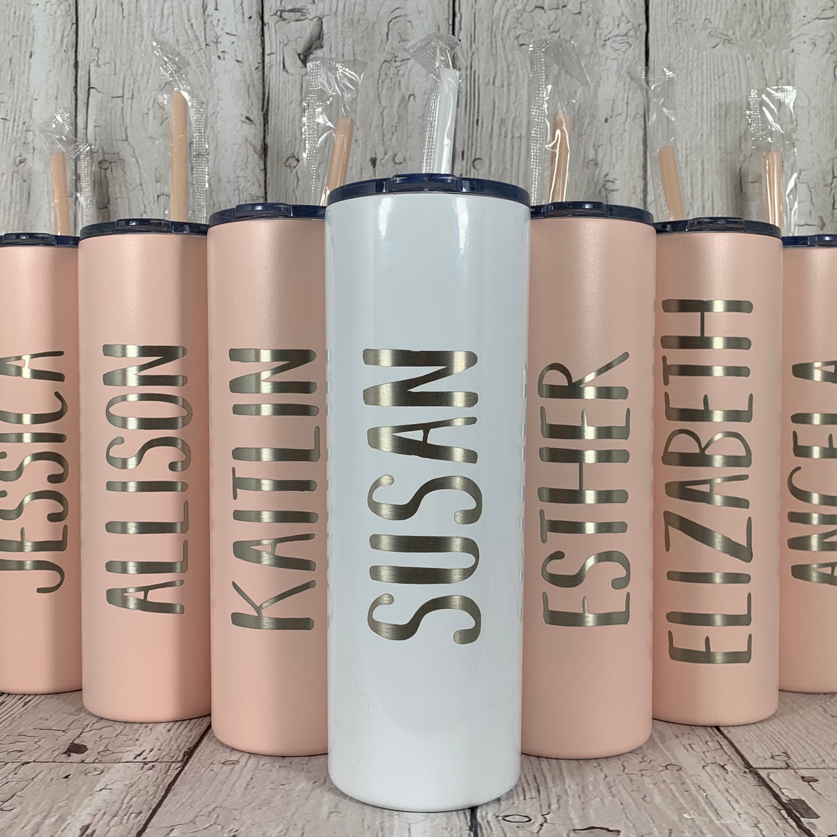 CLEARANCE Laser Engraved Personalized Skinny Tumbler, 20 oz.