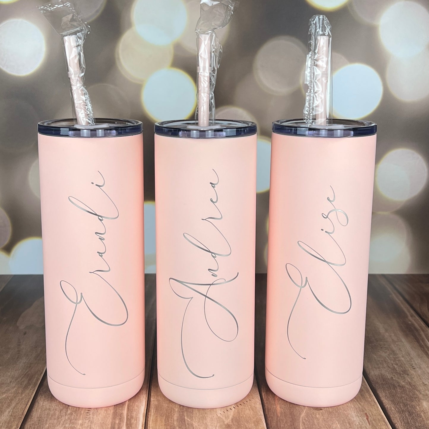 20 oz. Personalized Tumbler-Engraved Tumbler-Personalized Tumbler With Straw-Sliding Lid-Bridesmaid Gift-Girls Trip