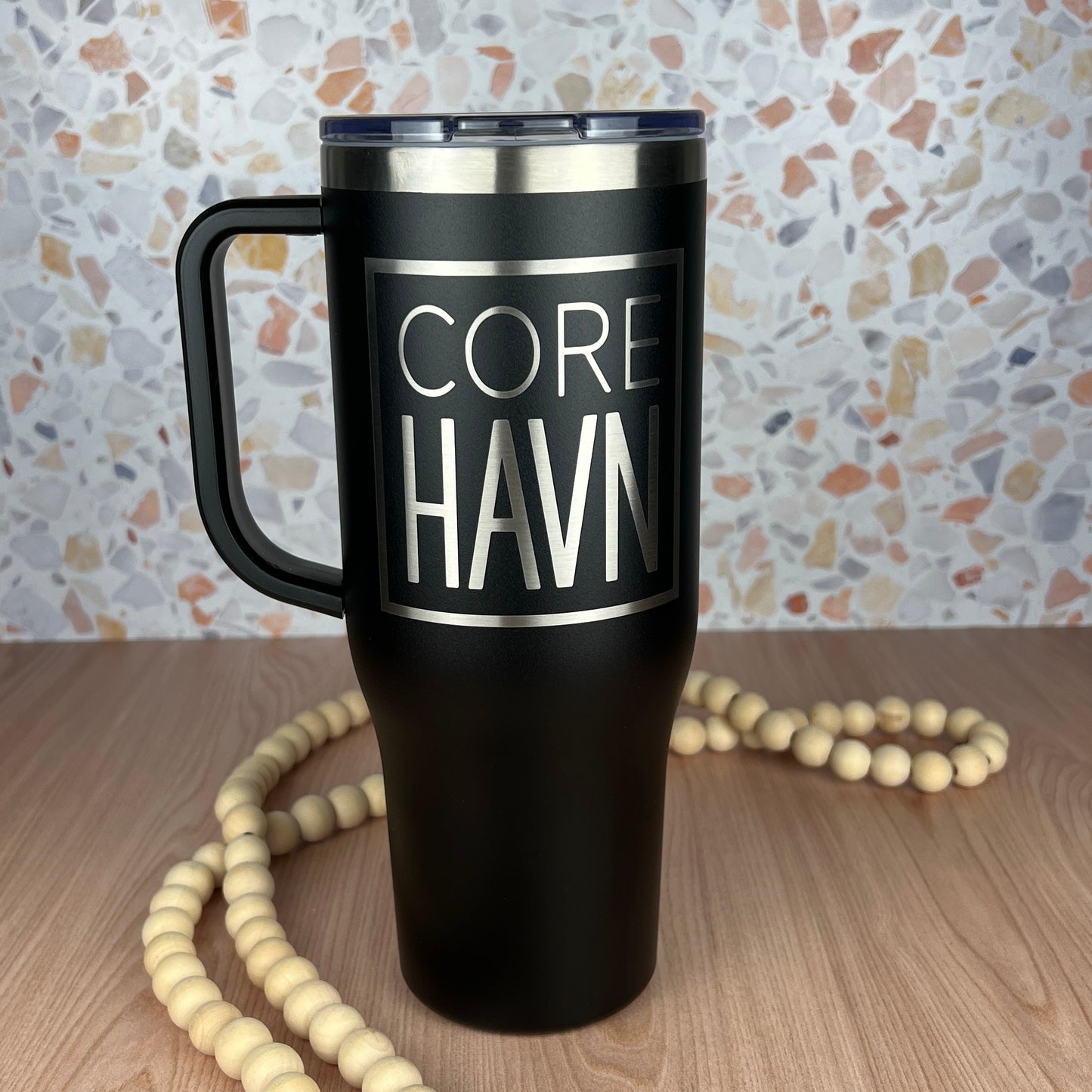 Monogram 40 oz. Charger-Laser Engraved Tumbler-Bridesmaid Gift-Large Insulated Tumbler