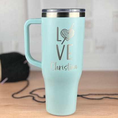 Monogram 40 oz. Charger-Laser Engraved Tumbler-Bridesmaid Gift-Large Insulated Tumbler
