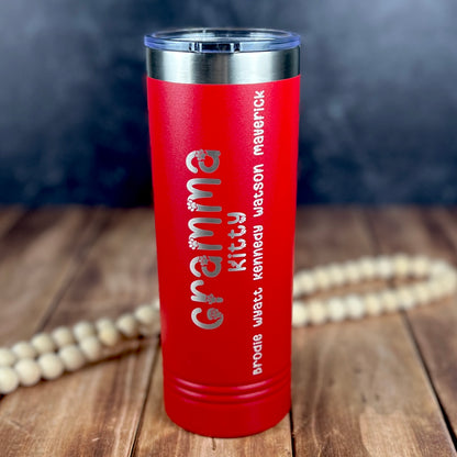 Personalized 22 oz. Insulated Polar Camel Skinny Tumbler-Engraved Tumbler-Personalized Tumbler-Wedding Party-Trip Tumbler