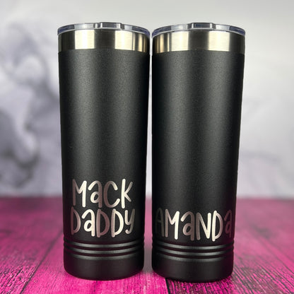 Personalized 22 oz. Insulated Polar Camel Skinny Tumbler-Engraved Tumbler-Personalized Tumbler-Wedding Party-Trip Tumbler