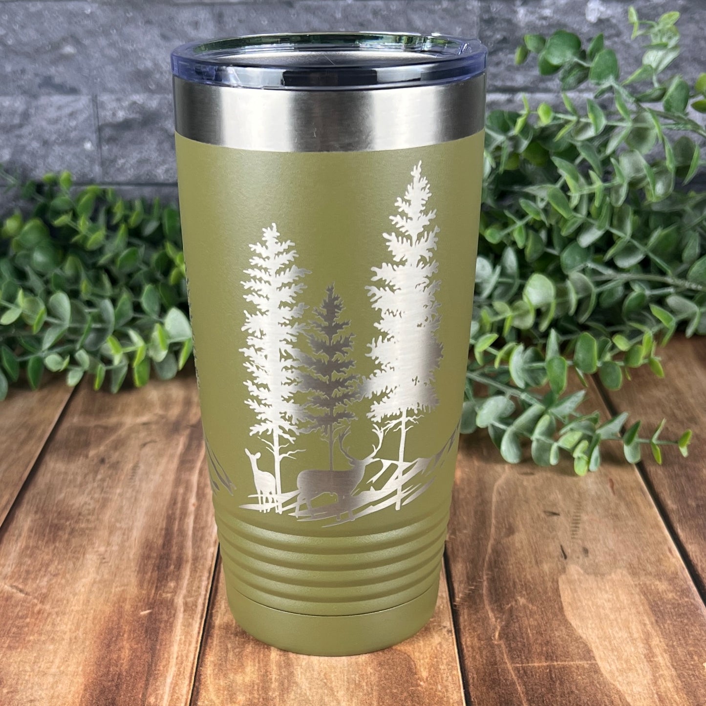 Outdoorsman-Hunter-Woodland-20 oz. Personalized Tumbler-Insulated Laser Engraved Tumbler-Father's Day