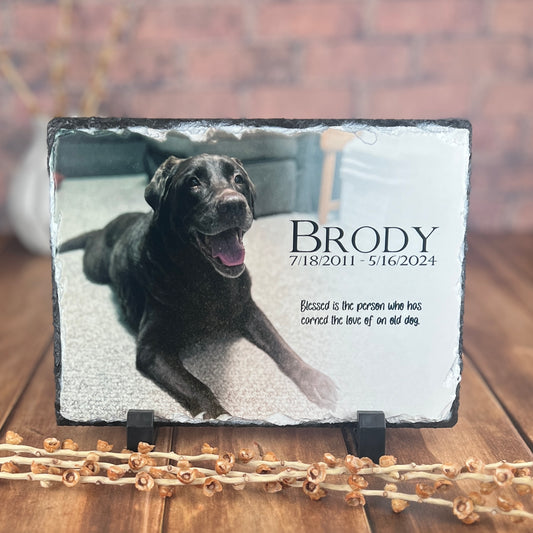 Custom Image on Slate-Tile-Stone-Memorial Gift-Wedding Gift