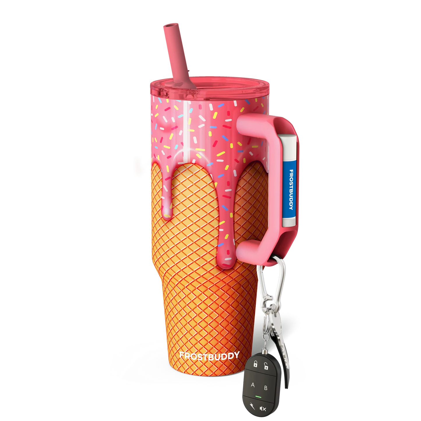 Frost Buddy Thicc Buddy 40 oz | Monogram Tumbler | Large Tumbler with Handle | Insulated Straw Mug | Mother's Day Gift | Bridesmaid Gift