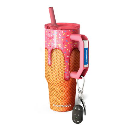 Frost Buddy Thicc Buddy 40 oz | Monogram Tumbler | Large Tumbler with Handle | Insulated Straw Mug | Mother's Day Gift | Bridesmaid Gift