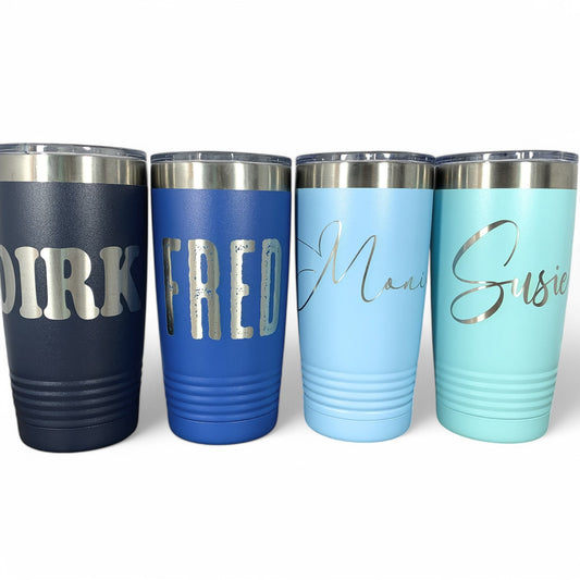 20 oz. Personalized Tumbler-Insulated Laser Engraved Tumbler