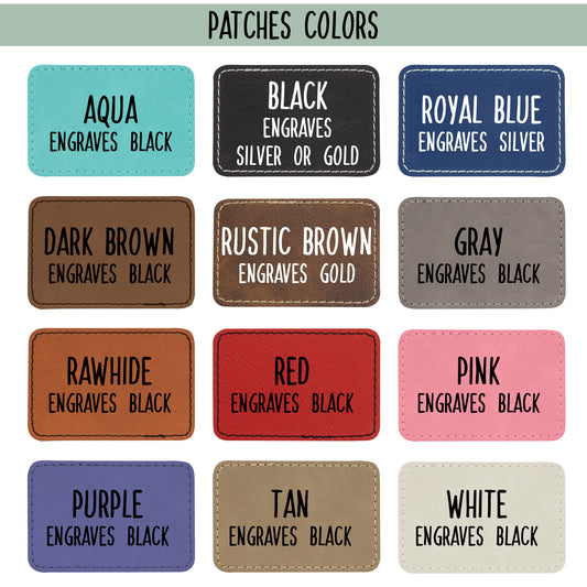 Beanie with Patch, Leather(ette), Rectangle and Circle Shapes