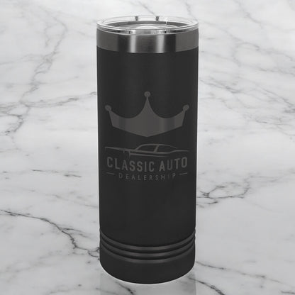 Personalized 22 oz. Insulated Polar Camel Skinny Tumbler-Engraved Tumbler-Personalized Tumbler-Wedding Party-Trip Tumbler