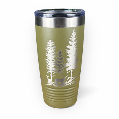 Outdoorsman-Hunter-Woodland-20 oz. Personalized Tumbler-Insulated Laser Engraved Tumbler-Father's Day