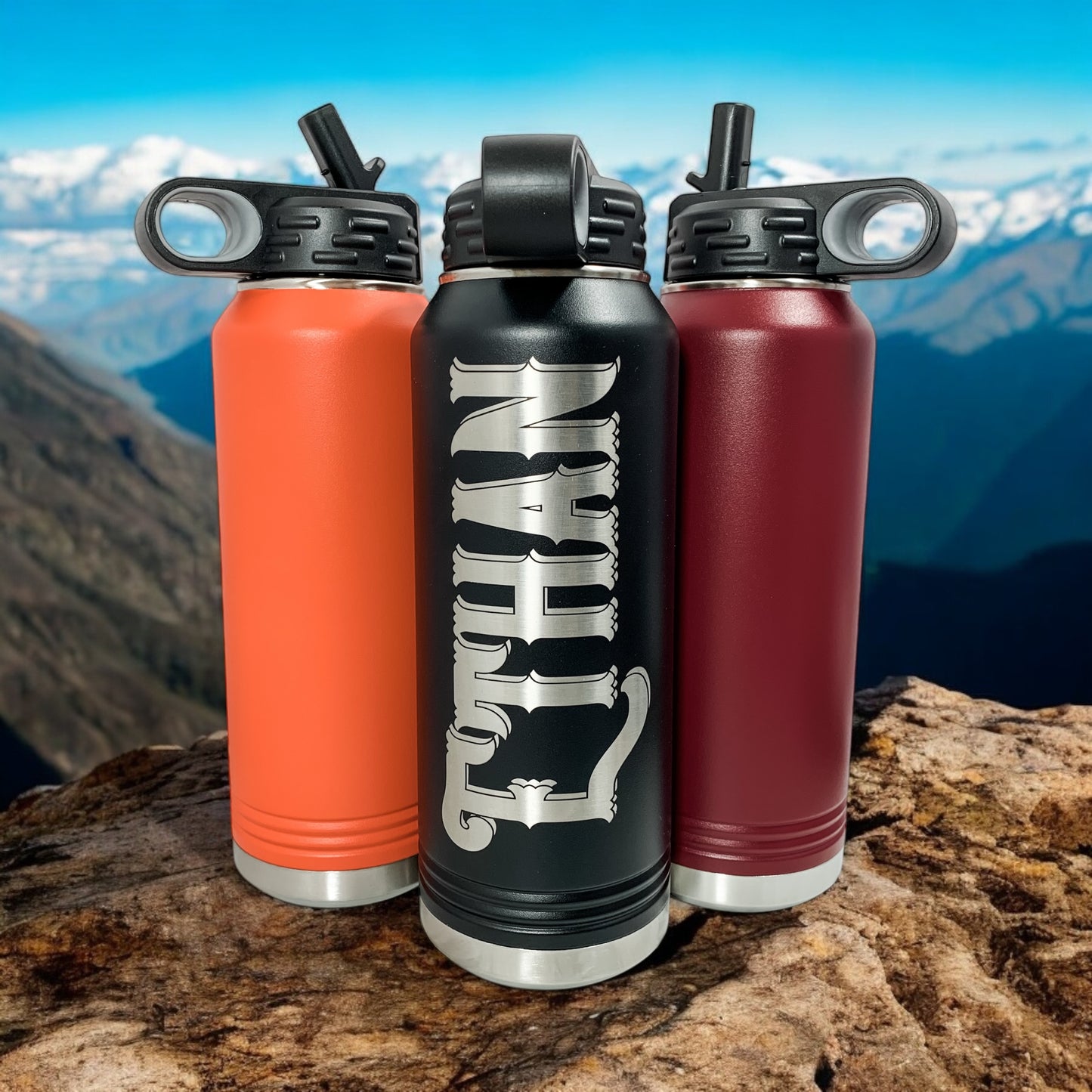 32 oz. Personalized Water Bottle-Laser Engraved Tumbler