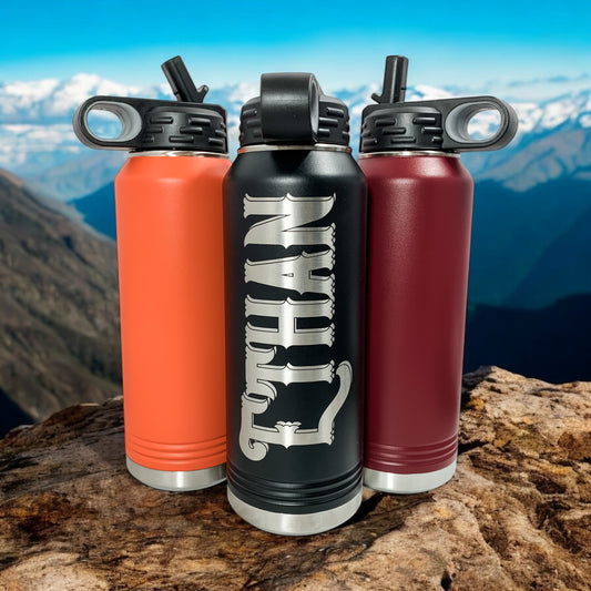 32 oz. Personalized Water Bottle-Laser Engraved Tumbler