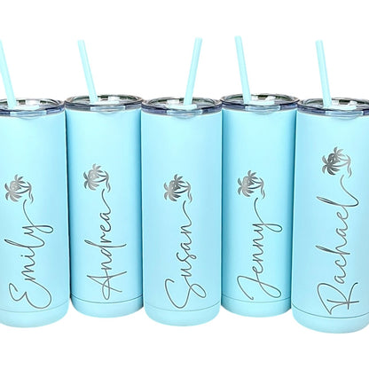Tropical Tumbler-Ocean-Sea Creature-Beach Trip-Insulated Cup-Family-Girls Trip Tumblers-Vacation Tumbler-Laser Engraved Personalized Tumbler