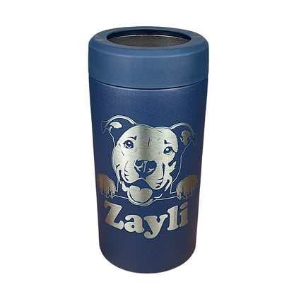Frost Buddy Peeking Dog Lover Can Cooler-Laser Engraved Personalized Drink Holder