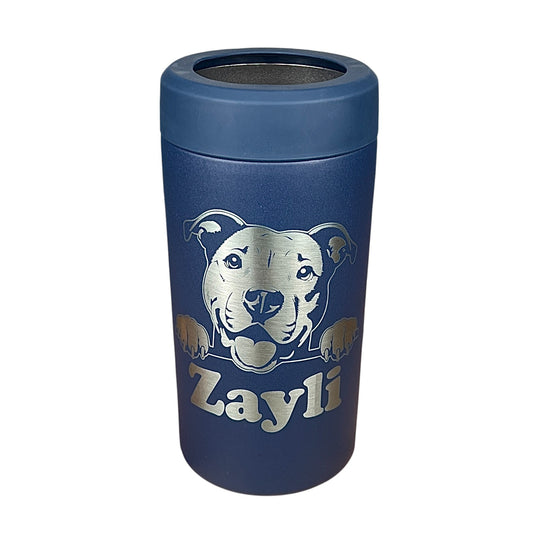 Frost Buddy Peeking Dog Lover Can Cooler-Laser Engraved Personalized Drink Holder