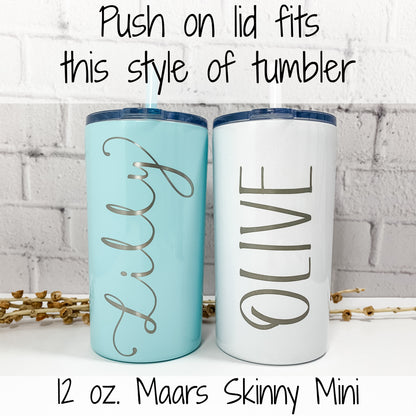 Replacement Lid for 20 oz. Skinny Maars Tumbler-Replacement Slider Lid-Clear Push on Style Lid