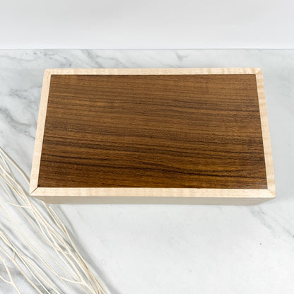Imbuya/Brazilian Walnut and Curly Maple Box-Personalized Keepsake Box-7885