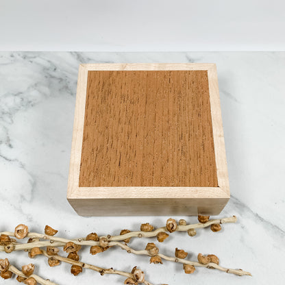 Mahogany and Birdseye Maple Box-Personalized Keepsake Box-7906