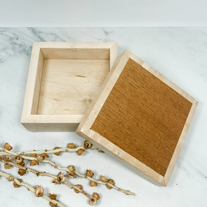 Mahogany and Birdseye Maple Box-Personalized Keepsake Box-7906