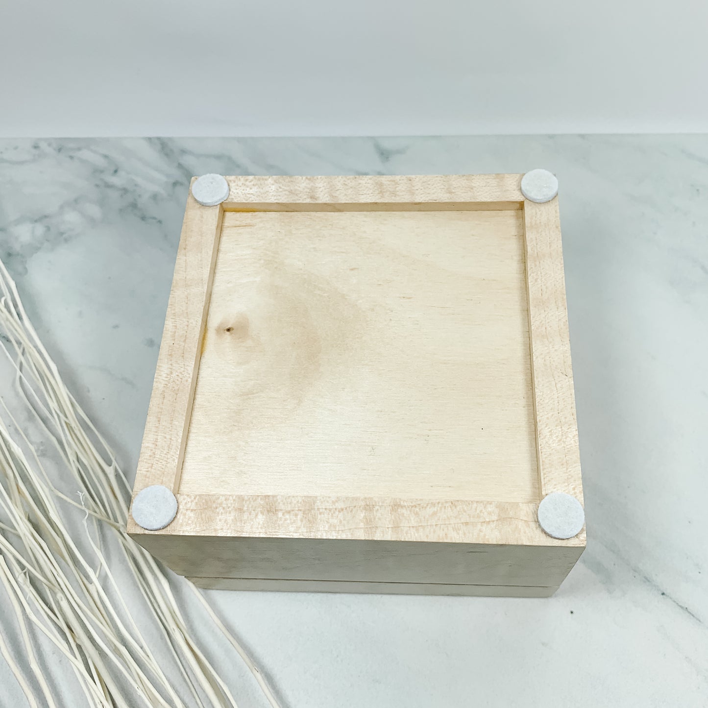 Multiple Wood Strips and Curly Maple Box Keepsake Box-7935