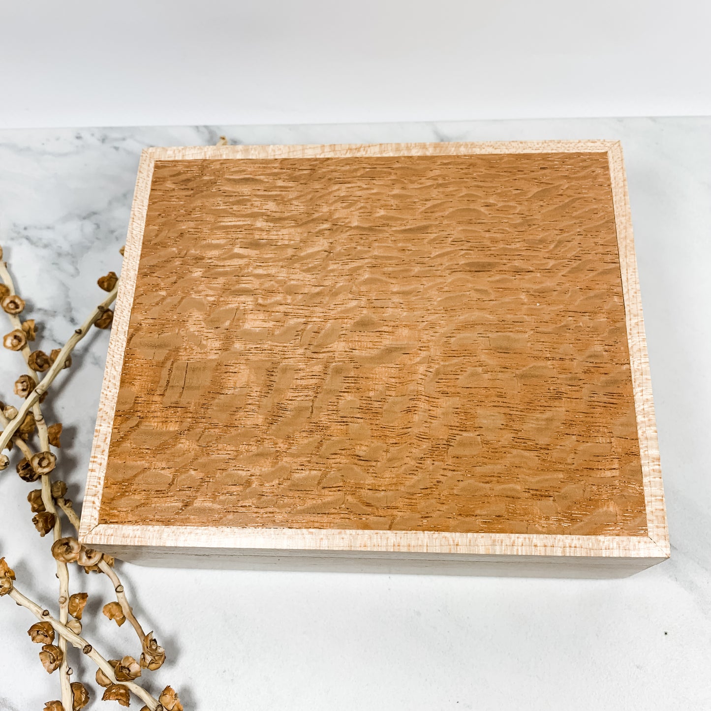 Lacewood and Curly Maple Box-Personalized Keepsake Box-7997