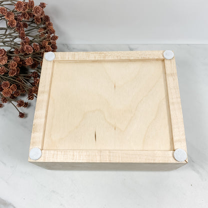 Spalted Maple and Curly Maple Box Keepsake Box-8021